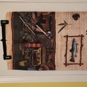 Shower Curtain Fishing Camping Cabin